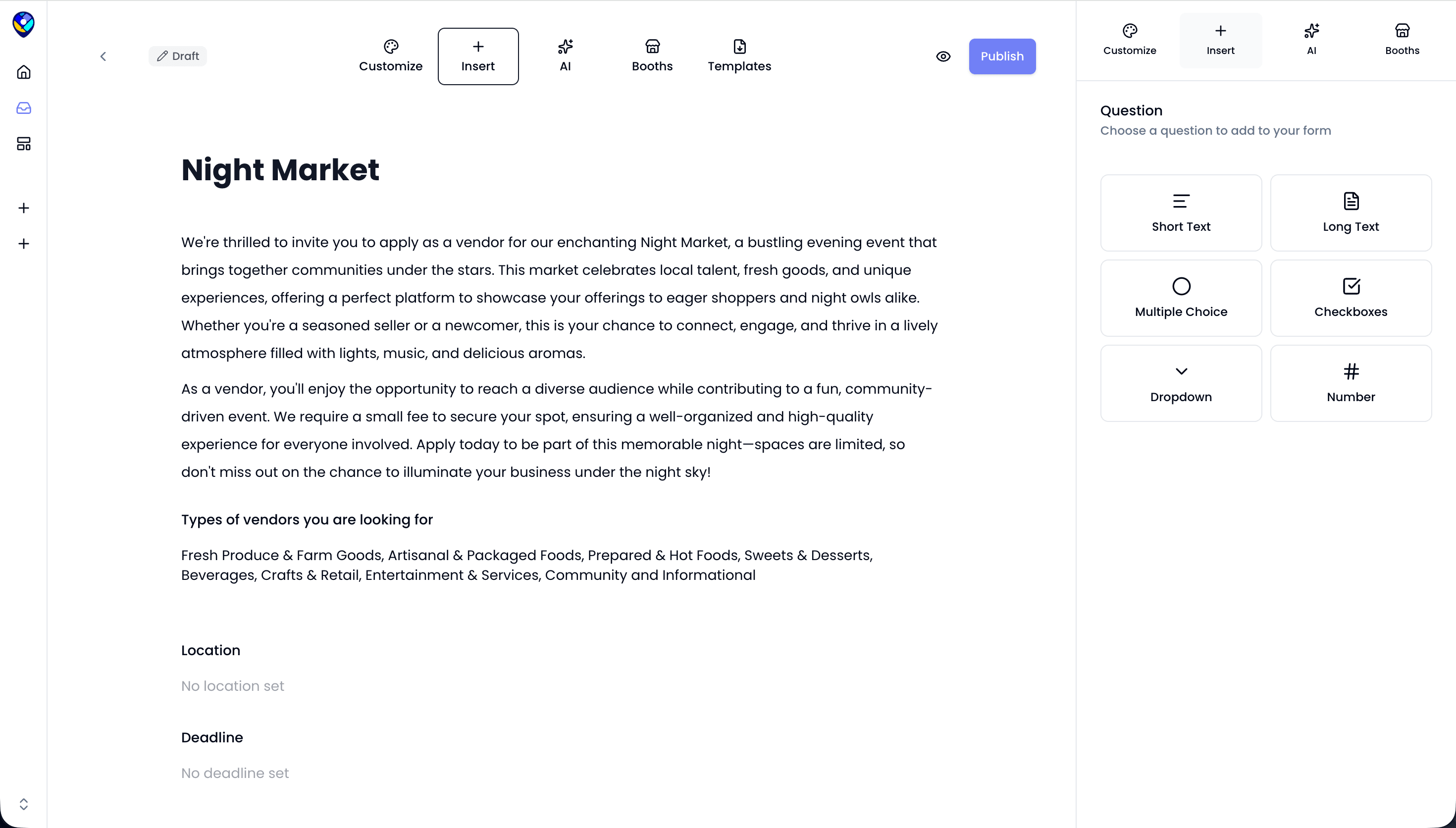 How to Create a Vendor Registration Form for Events